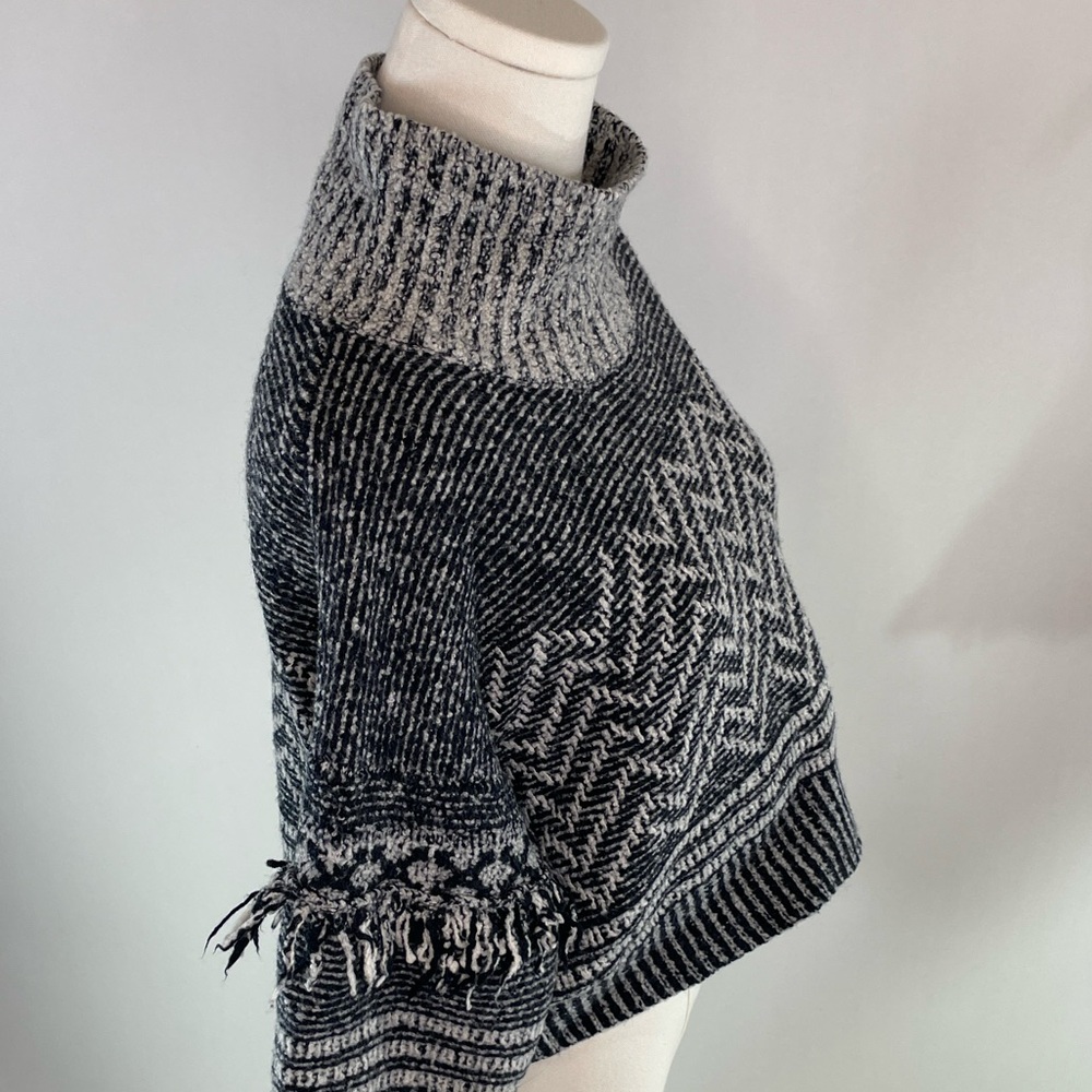 Club Monaco Fringe Turtleneck Sweater, L - Picture 6 of 10
